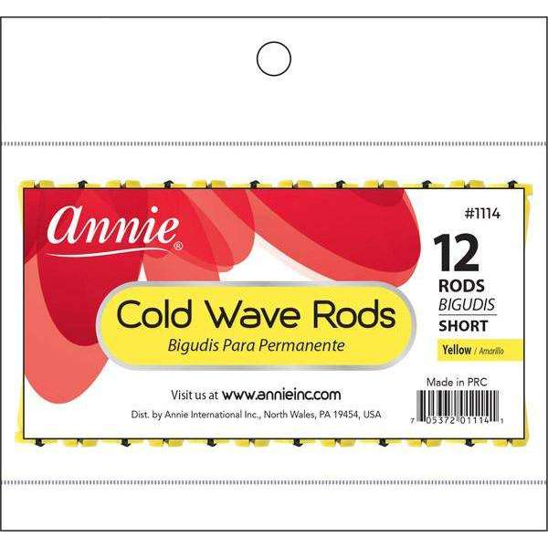 Annie Cold Wave Rods Short 12Ct Yellow Cold Wave Rods Annie   