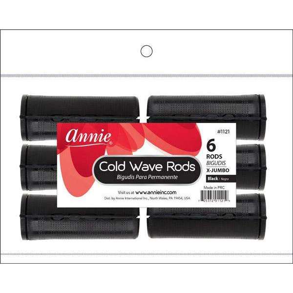 Annie Cold Wave Rods #1121 – X-Jumbo, Black, 1 1/4", 6 Count