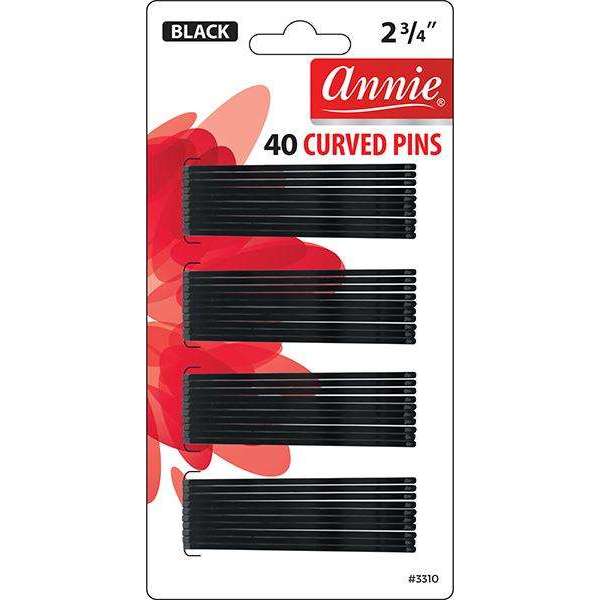 Annie 40 CURVED PINS 2 3/4” - Black #3310