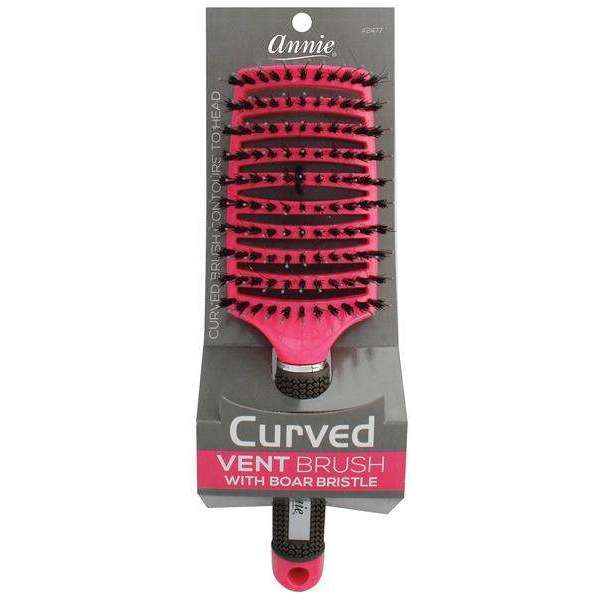 Annie Curved Vent Brush with 100% Boar Bristles