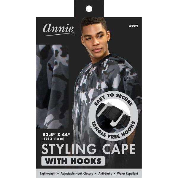 Annie Cutting Cape with Stretchable Hook Camo Cutting Capes Annie   