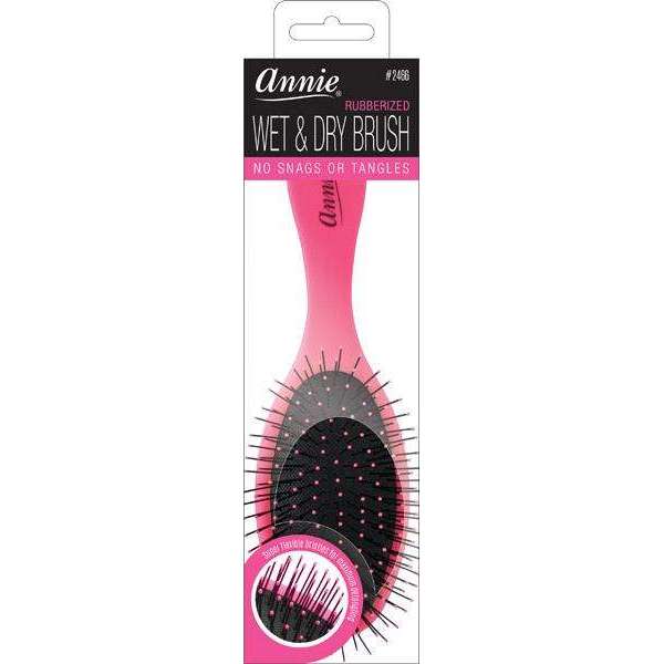 Annie Detangler Wet & Dry Brush Pink Brushes Annie   