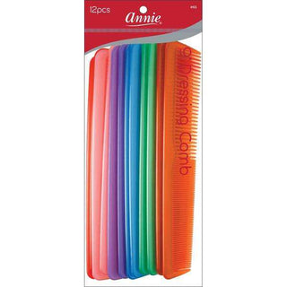 Annie Dressing Combs 9In 12Ct Asst Color