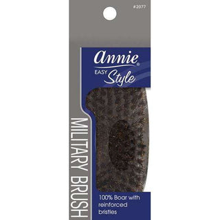 Annie Easy Style Professional Military Brush 100 % Natural Boar Medium Bristle