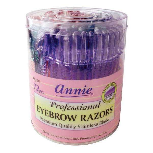 Annie Eyebrow Razor Display 72Ct Asst Color