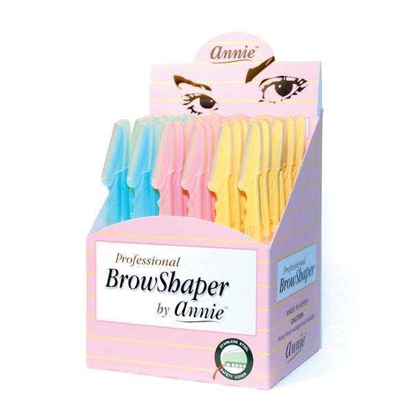 Annie International:Annie Eyebrow Shaper Display, 36 Count Brow Razors, Assorted Color