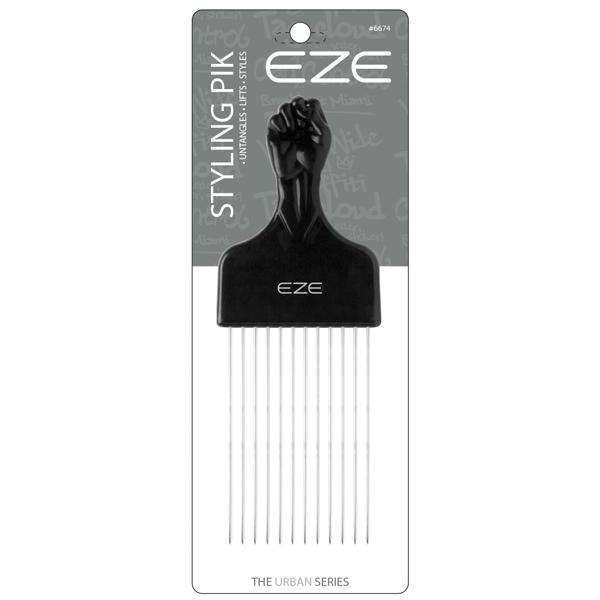 EZE Urban Series Fist Styling Pik #6674 – Long 4" Metal Pins, Black