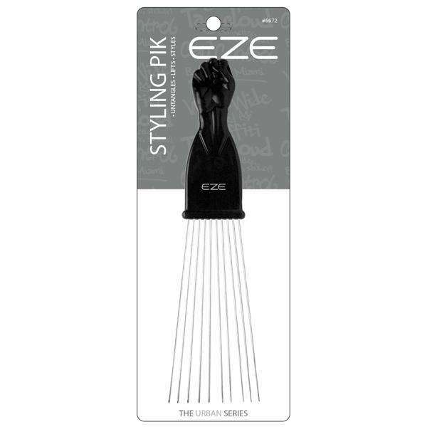 EZE Urban Series Fist Styling Pik #6672 – Long 5" Metal Pins, Black