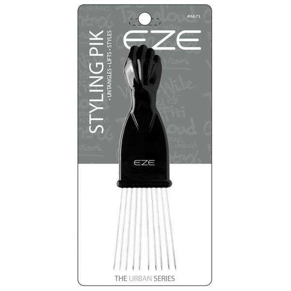 EZE Urban Series Fist Styling Pik #6671 – Short 2.5" Metal Pins, Black