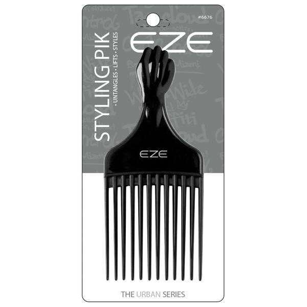 EZE Urban Series Fist Styling Pik #6676 – Short Plastic Pins, Black