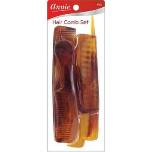 Annie International:Annie Family Comb Set 6Ct Tortoise