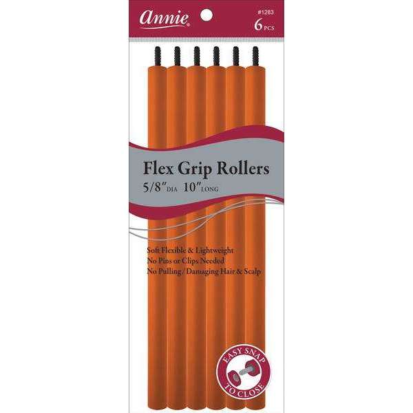 Annie Flex Grip Rollers 5/8 Inch Extra Long Orange Flex Grip Rollers Annie   