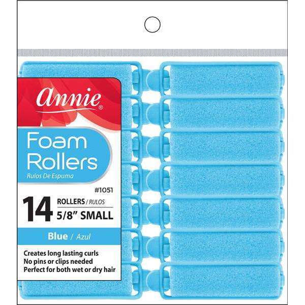 Annie Foam Rollers Small 14Ct Blue