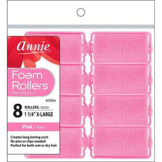 Annie Foam Rollers X-Large 8Ct Pink