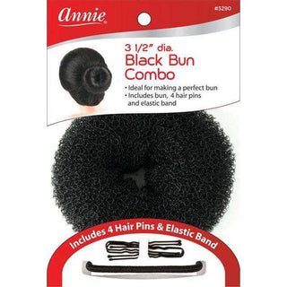 Kit de moño para el pelo Annie, 3,5 pulgadas, negro
