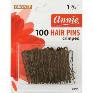 Horquillas para el pelo Annie, 1 3/4 pulgadas, bronce de 100 quilates