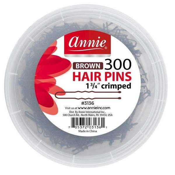 Annie Hair Pins 1 3/4In 300Ct Brown Hair Pins Annie   