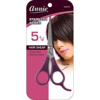 Annie International:Annie Professional Stainless Shears Hair Shears 5.5" Asst Color:Purple