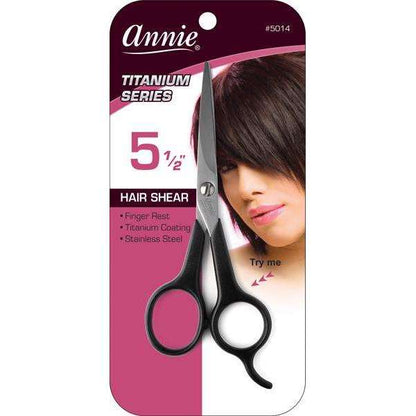 Annie International:Annie Professional Stainless Hair Shears 5.5 Inch Titanium Coat