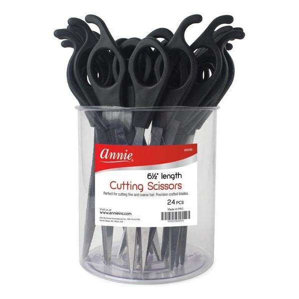 Annie International:Annie Hair Shears 6.5" 24Ct Black