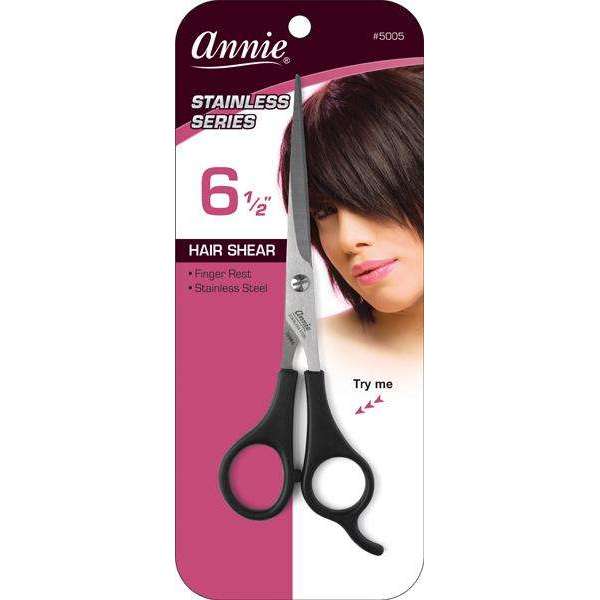 Annie Professional Stainless Hair Shears 6.5 Inch Black