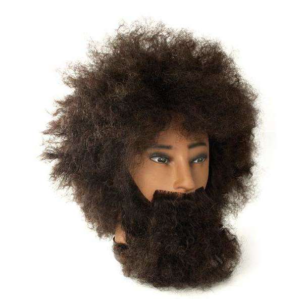 Marcel Mannequin Head Male w/Beard Premium 100% Human Hair at