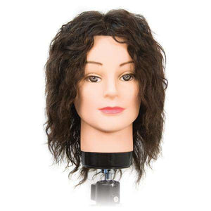 Annie Hairkins Series Mannequin Head Permed 14In Wendy 100% Human