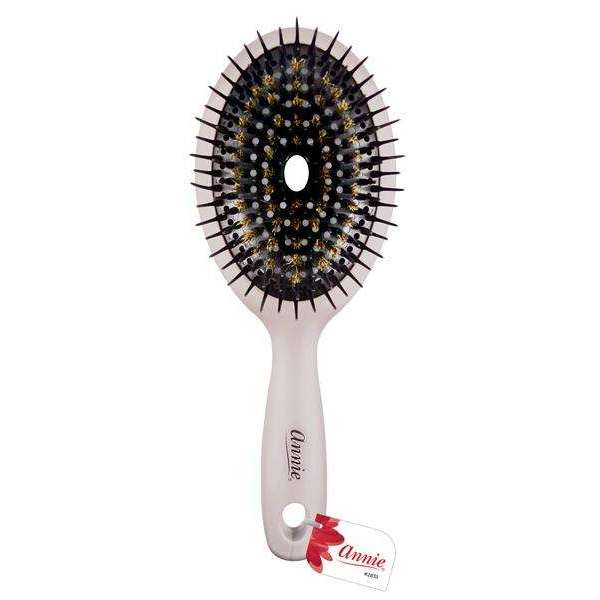 Annie I-FLOW Oval Cushion Brush Xtra Large Soft TPE Bristle with 100% Boar Bristle Brushes Annie   