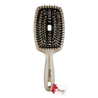 Annie I-FLOW Rectangular Paddle Brush Xtra Large Gold Soft TPE Bristle with 100% Boar Bristle