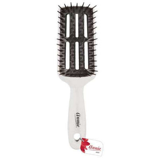 Annie I-FLOW Rectangular Vent Brush Large Pearly White Soft TPE Bristle