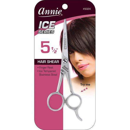 Annie International:Annie Ice Tempered Stainless Steel Hair Shears 5.5 Inch