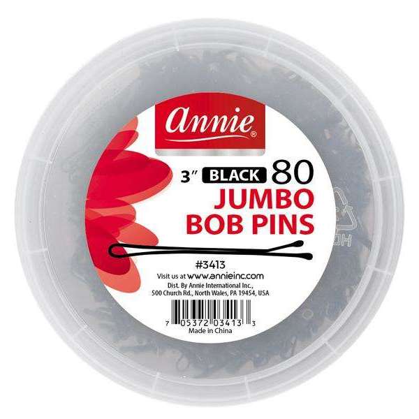 Annie - Annie Jumbo Bob Pin 3In 80ct - Annie International