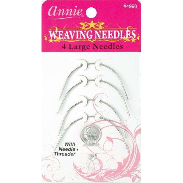 Annie Large Curved Weaving Needles 4Ct Wig Accessories Annie   