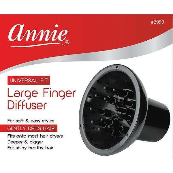 Annie Large Finger Diffuser Black Hair Dryer Accessory Annie   