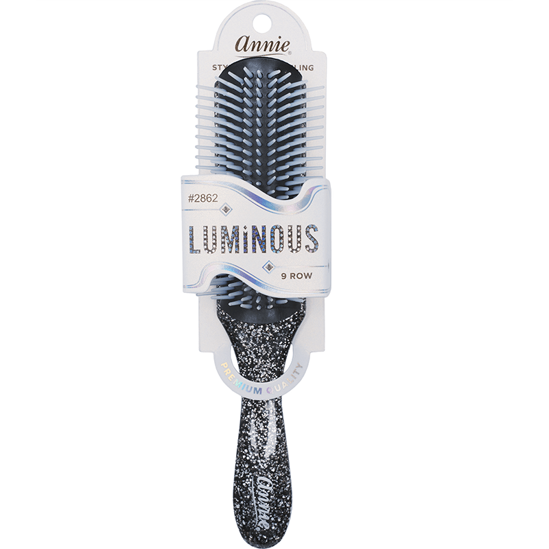 Annie Luminous 9 Row Styling Brush Assorted Colors Brushes Annie Black  