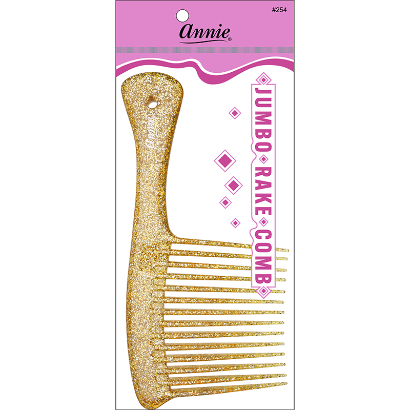 
                  
                    Cargar imagen en el visor de la galería, Annie Luminous Jumbo Rake Comb Asst Color comb Annie Gold  
                  
                