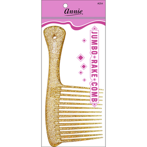 
                  
                    Load image into Gallery viewer, Annie Luminous Jumbo Rake Comb Asst Color comb Annie Gold  
                  
                