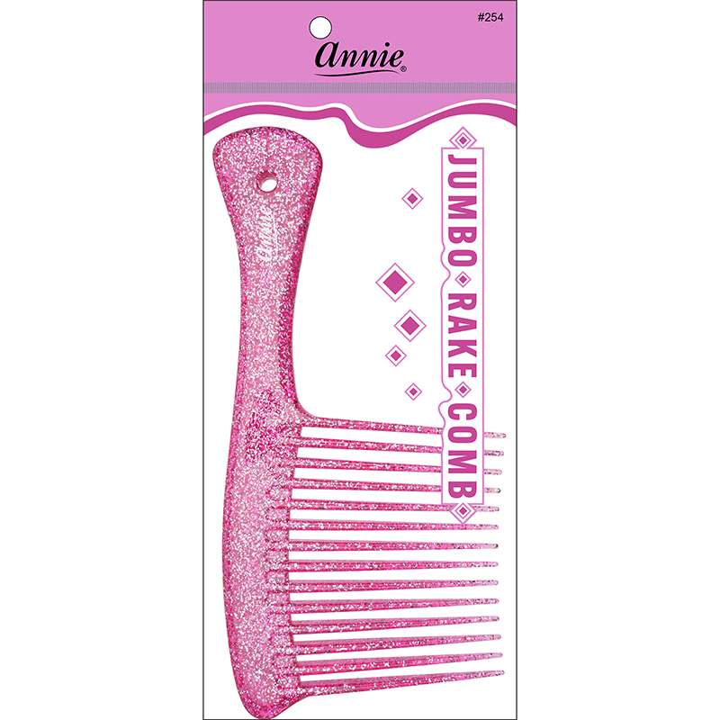 
                  
                    Cargar imagen en el visor de la galería, Annie Luminous Jumbo Rake Comb Asst Color comb Annie Pink  
                  
                