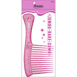 
                  
                    Load image into Gallery viewer, Annie Luminous Jumbo Rake Comb Asst Color comb Annie Pink  
                  
                