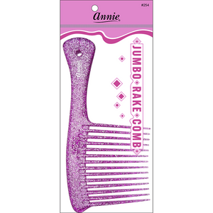
                  
                    Load image into Gallery viewer, Annie Luminous Jumbo Rake Comb Asst Color comb Annie Purple  
                  
                