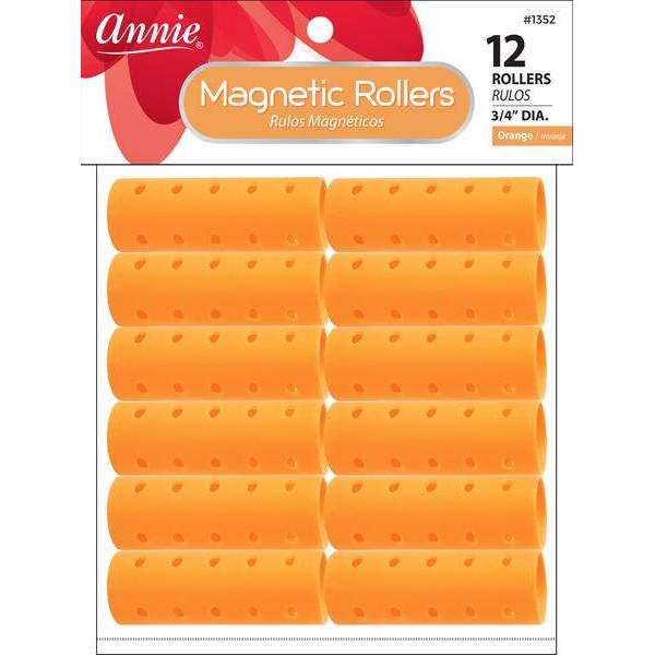 Annie Magnetic Rollers 3/4In 12Ct Orange