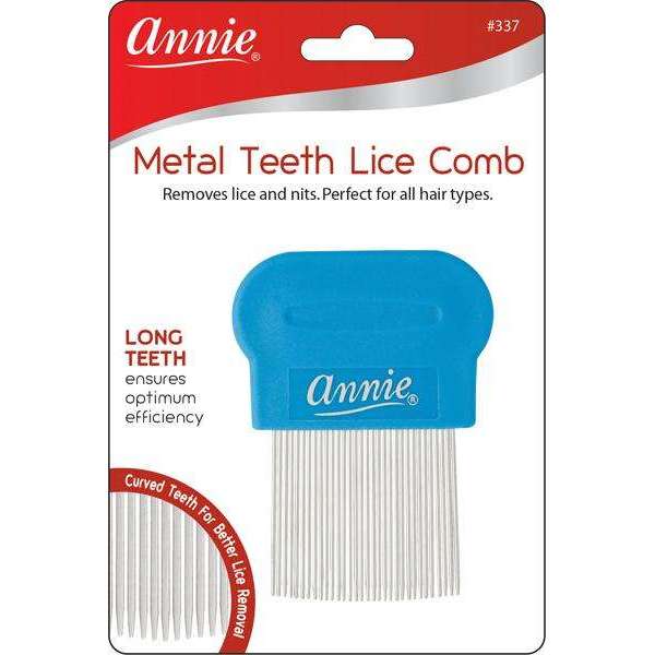 Annie Metal Teeth Lice Comb Blue