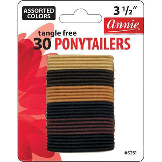 Annie No Tangle Ponytailers 3 1/2 pulgadas, 30 quilates, color variado