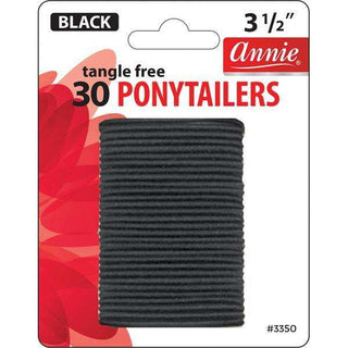 Annie No Tangle Ponytails 3 1/2 pulgadas 30 quilates negro