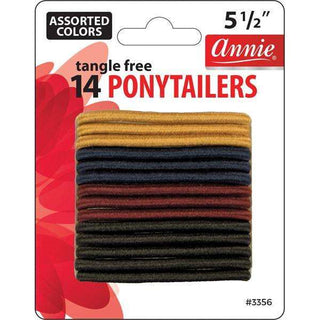 Annie No Tangle Ponytailers 5 1/2 pulgadas, 14 quilates, color variado