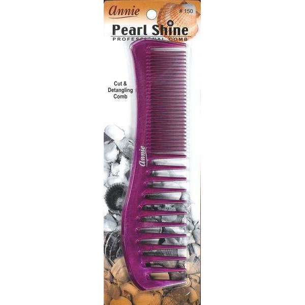 Annie Pearl Shine Comb Detangler Asst Color Combs Annie Purple  