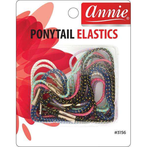 Annie Ponytail Elastics L 18Ct Asst Color Rubber Bands Annie   