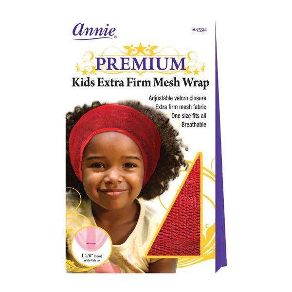 Annie Premium Kid Extra Firm Mesh Wrap Asst Color Hair Care Wraps Annie Red  