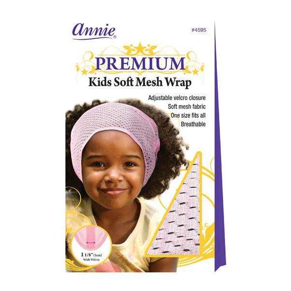 Annie Premium Kid Soft Mesh Wrap Asst Color Hair Care Wraps Annie Pink  