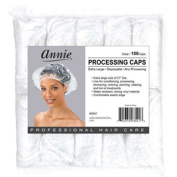 Annie Processing Caps XL 100Pc Clear Bonnets Annie   